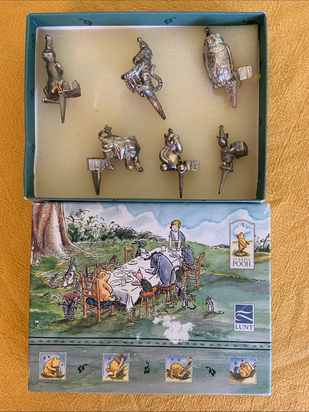 Disney Classic Pooh Silver-Plated Character Birthday Candle Holders Set of 6